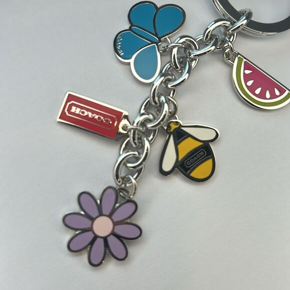 NWOT COACH Vintage Rare Multi Spring Keychain Fob Purse Charm - Picture 3 of 6